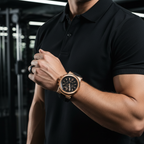 Michael Kors Dylan MK8184 48mm Men's Chronograph Watch – Black Textured & Black Rubber Strap