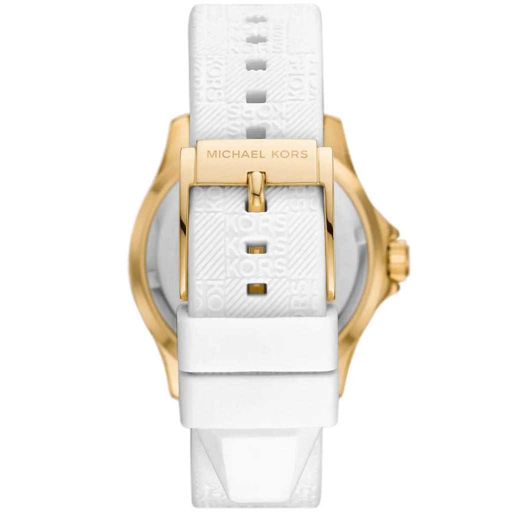 Michael Kors Everest MK7357 36mm Women's Quartz Watch – Pavé White with White Rubber Strap
