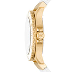 Michael Kors Everest MK7357 36mm Women's Quartz Watch – Pavé White with White Rubber Strap