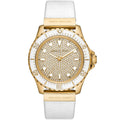 Michael Kors Everest MK7357 36mm Women's Quartz Watch – Pavé White with White Rubber Strap