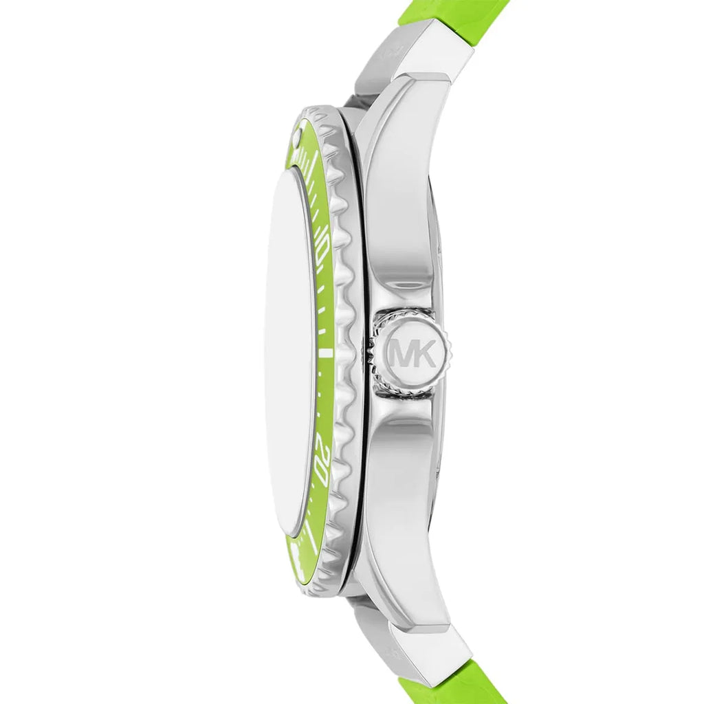 Michael Kors Everest MK7360 36mm Women's Quartz Watch – Pavé Green with Green Rubber Strap