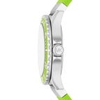 Michael Kors Everest MK7360 36mm Women's Quartz Watch – Pavé Green with Green Rubber Strap