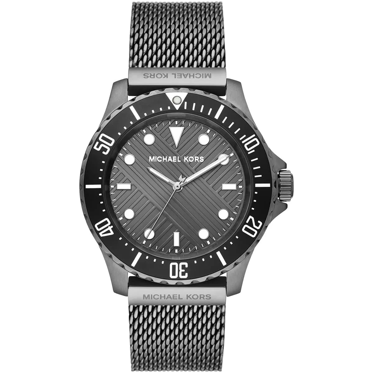 Michael Kors Everest MK9093 42mm Men's Quartz Watch – Grey Textured & Grey Stainless Steel Mesh Bracelet