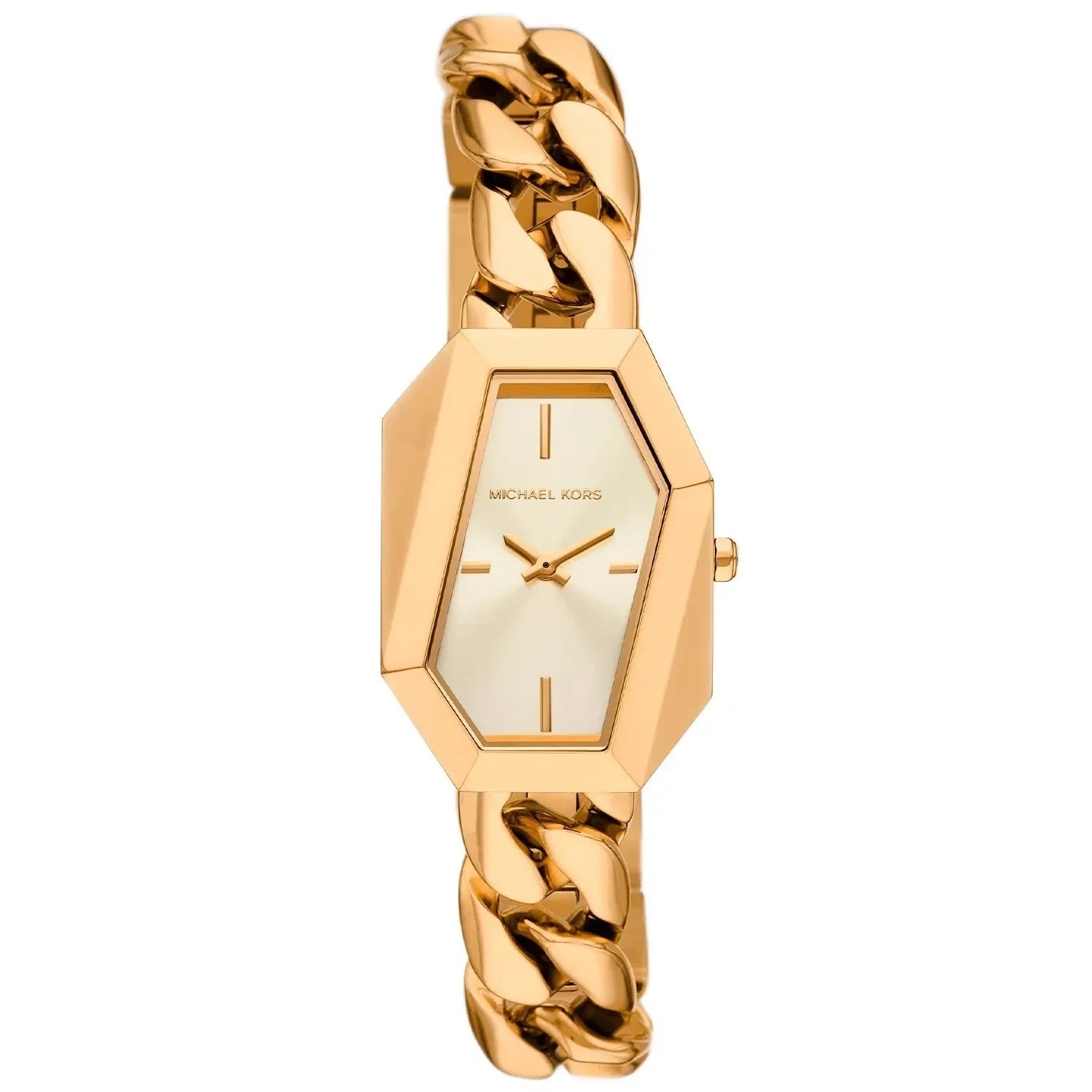 Michael Kors Gia MK4878 22mm Women's Quartz Watch – Sunray Gold with Gold Chain-Link Bracelet