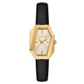 Michael Kors Gia MK4880 22mm Women's Quartz Watch – Sunray Black with Black Genuine Leather Strap