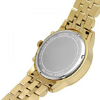 Michael Kors Hutton MK8953 43mm Men's Chronograph Watch – Gold Textured & Gold-Tone Stainless Steel Bracelet