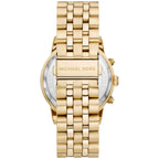 Michael Kors Hutton MK8953 43mm Men's Chronograph Watch – Gold Textured & Gold-Tone Stainless Steel Bracelet