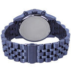 Michael Kors Hutton MK9088 43mm Men's Chronograph Watch – Navy Blue Textured & Navy Blue Stainless Steel Bracelet
