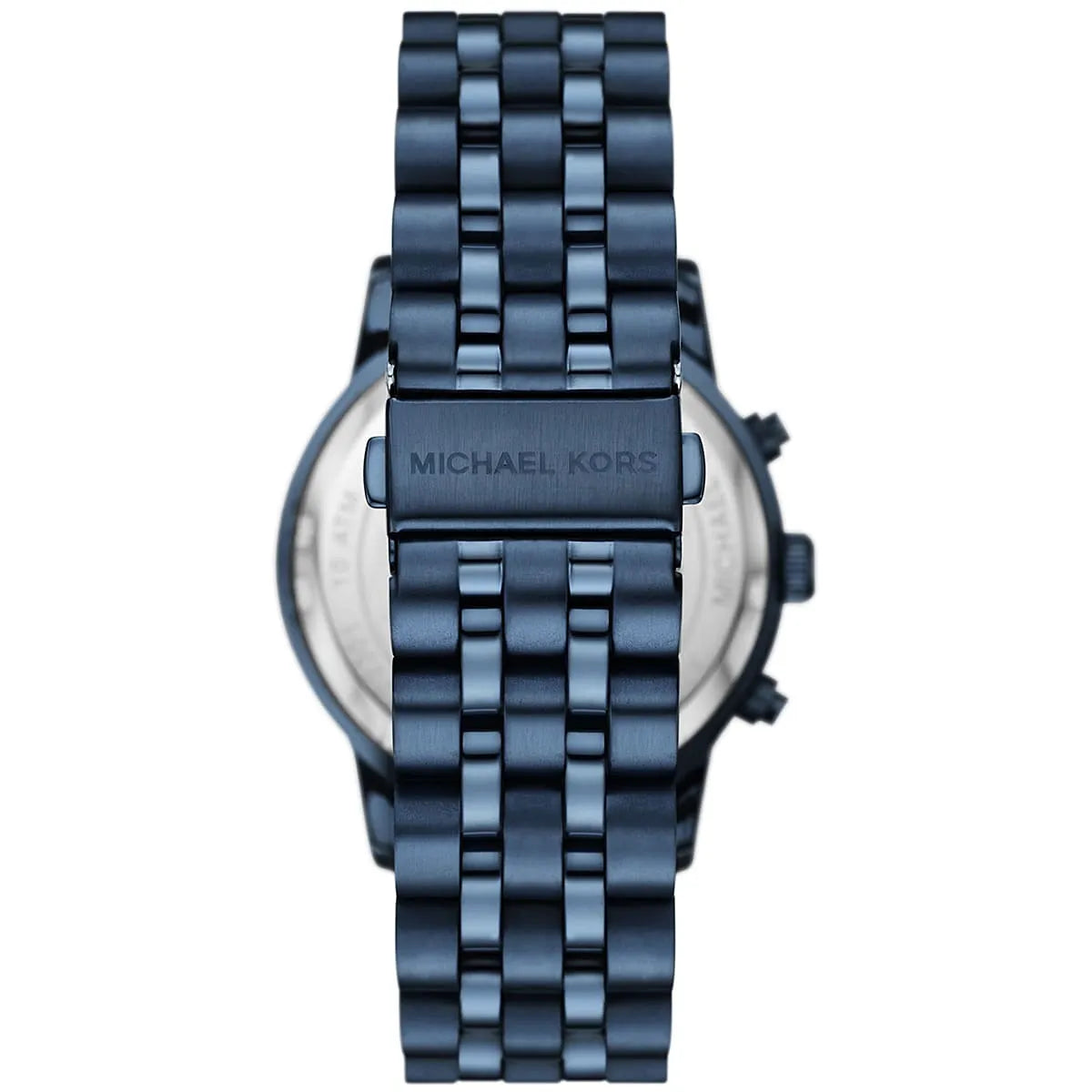 Michael Kors Hutton MK9088 43mm Men's Chronograph Watch – Navy Blue Textured & Navy Blue Stainless Steel Bracelet