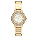Michael Kors Kerry MK3312 38mm Women's Chronograph Watch – Pavé White with Gold Stainless Steel Bracelet