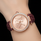 Michael Kors Parker MK2974 39mm Women's Quartz Watch – Pavé Rose Gold with Rose Gold Genuine Leather Strap