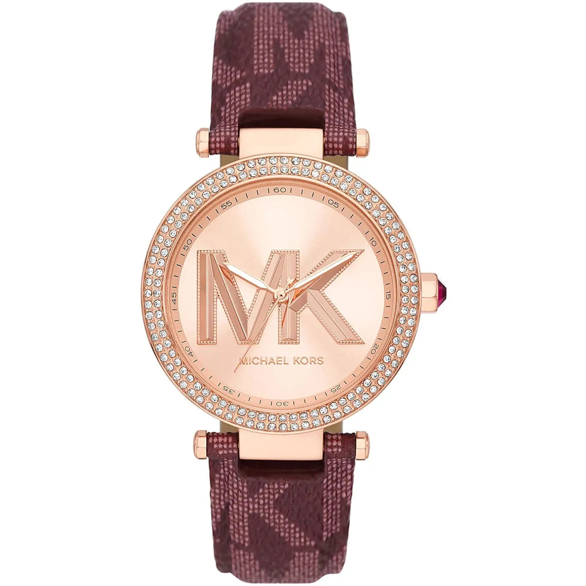 Michael Kors Parker MK2974 39mm Women's Quartz Watch – Pavé Rose Gold with Rose Gold Genuine Leather Strap