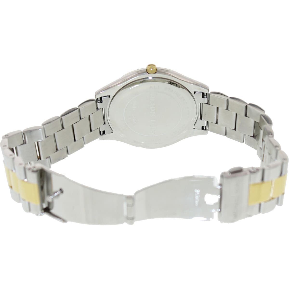 Michael Kors Slim Runway MK3198 42mm Women's Quartz Watch – White with Black Genuine Leather Strap