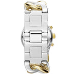 Michael Kors Runway Twist MK3199 38mm Women's Chronograph Watch – White with Two-Tone Chain-Link Bracelet