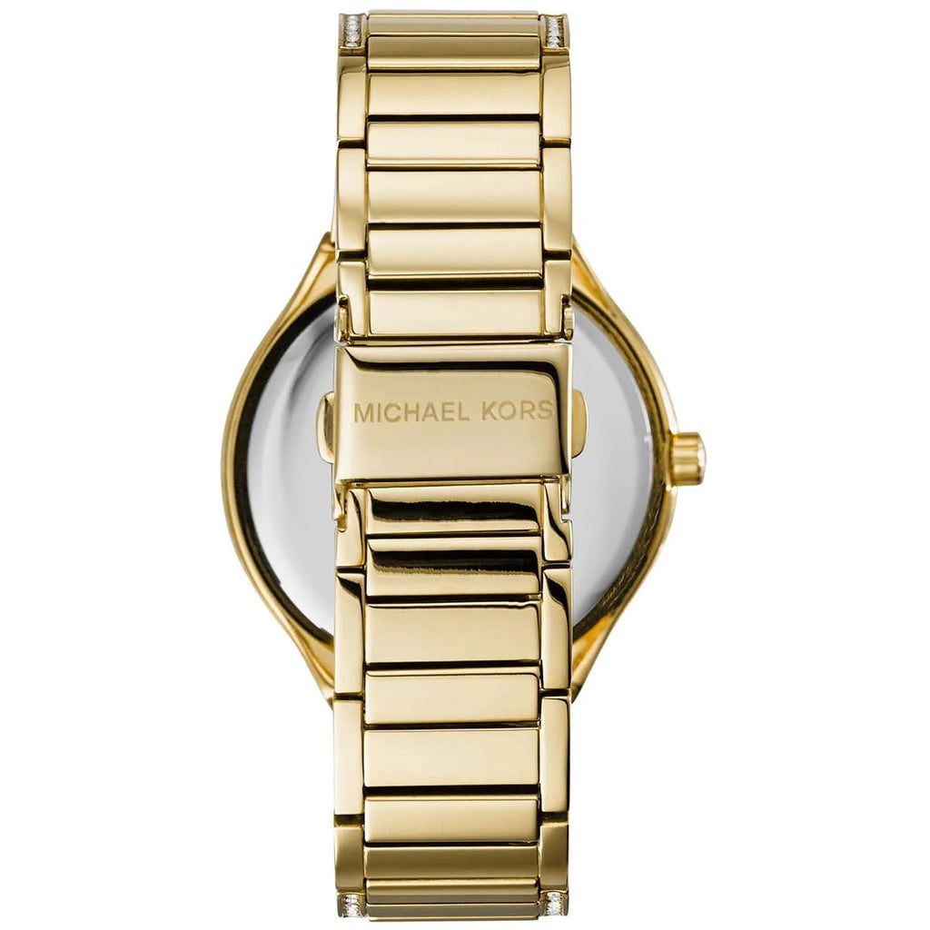 Michael Kors Kerry MK3312 38mm Women's Chronograph Watch – Pavé White with Gold Stainless Steel Bracelet