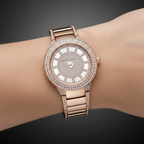 Michael Kors Kerry MK3443 33mm Women's Quartz Watch – Mother-of-Pearl Rose Gold with White Stainless Steel Bracelet