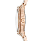 Michael Kors Kerry MK3443 33mm Women's Quartz Watch – Mother-of-Pearl Rose Gold with White Stainless Steel Bracelet
