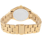 Michael Kors Slim Runway MK3477 33mm Women's Quartz Watch – Pavé Gold with Gold Stainless Steel Bracelet