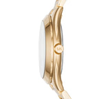 Michael Kors Slim Runway MK3477 33mm Women's Quartz Watch – Pavé Gold with Gold Stainless Steel Bracelet