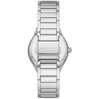 Michael Kors Sylvia MK4657 34mm Women's Quartz Watch – Mother-of-Pearl White with Silver Stainless Steel Bracelet