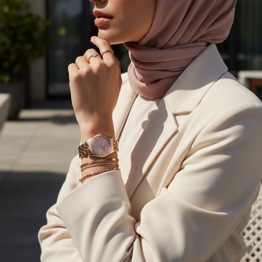 Michael Kors Lexington MK4739 26mm Women's Quartz Watch – Sunray Rose Gold with Rose Gold Stainless Steel Bracelet