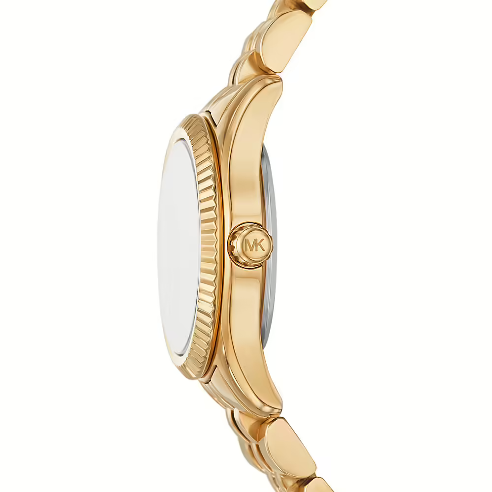 Michael Kors Lexington MK4842 26mm Women's Quartz Watch – Sunray Emerald Green with Gold Stainless Steel Bracelet