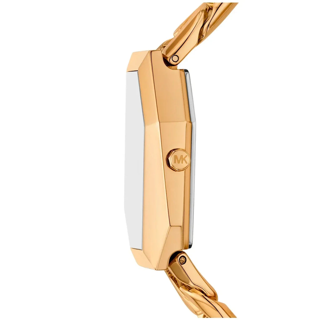 Michael Kors Gia MK4878 22mm Women's Quartz Watch – Sunray Gold with Gold Chain-Link Bracelet