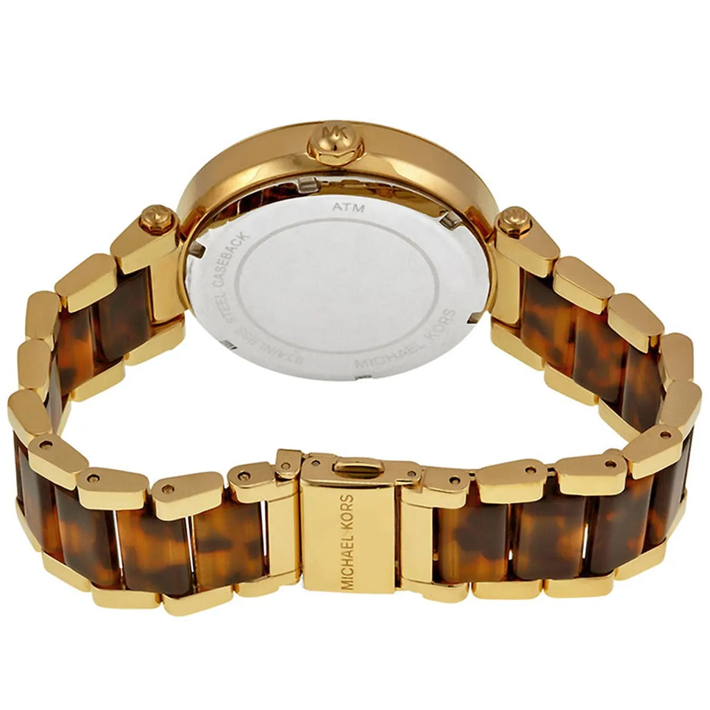 Michael Kors Parker MK6109 39mm Women's Quartz Watch – Gold with Gold Genuine Leather Strap