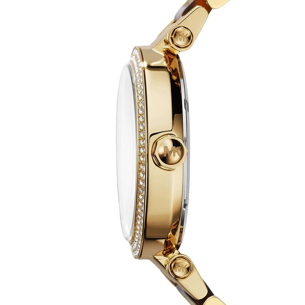 Michael Kors Parker MK6109 39mm Women's Quartz Watch – Gold with Gold Genuine Leather Strap