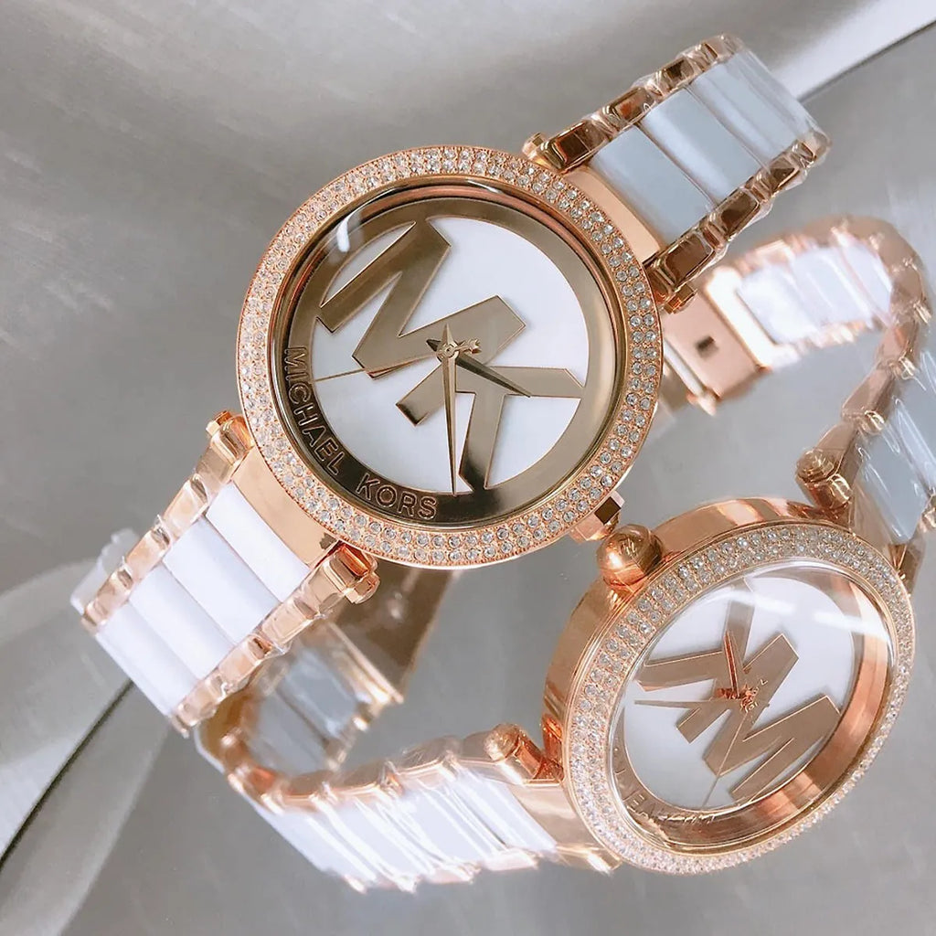 Michael Kors Parker MK6365 39mm Women's Quartz Watch – Rose Gold with Rose Gold Genuine Leather Strap