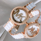 Michael Kors Parker MK6365 39mm Women's Quartz Watch – Rose Gold with Rose Gold Genuine Leather Strap