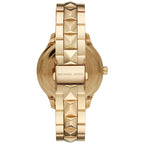Michael Kors Runway MK6714 38mm Women's Quartz Watch – Pavé Gold with Gold Stainless Steel Bracelet