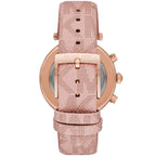 Michael Kors Parker MK6935 39mm Women's Chronograph Watch – Pavé Rose Gold with Pink Silicone Strap