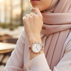 Michael Kors Parker MK6935 39mm Women's Chronograph Watch – Pavé Rose Gold with Pink Silicone Strap
