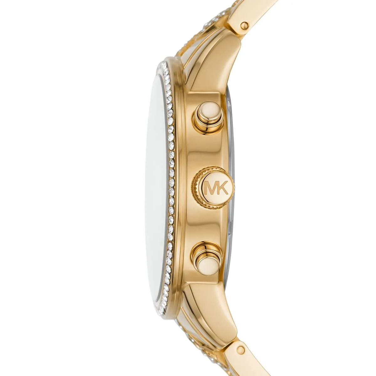 Michael Kors Ritz MK6937 37mm Women's Chronograph Watch – Sunray Gold with Gold Stainless Steel Bracelet