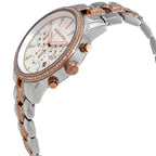 Michael Kors Ritz MK6938 37mm Women's Chronograph Watch – Sunray Rose Gold with Rose Gold Stainless Steel Bracelet