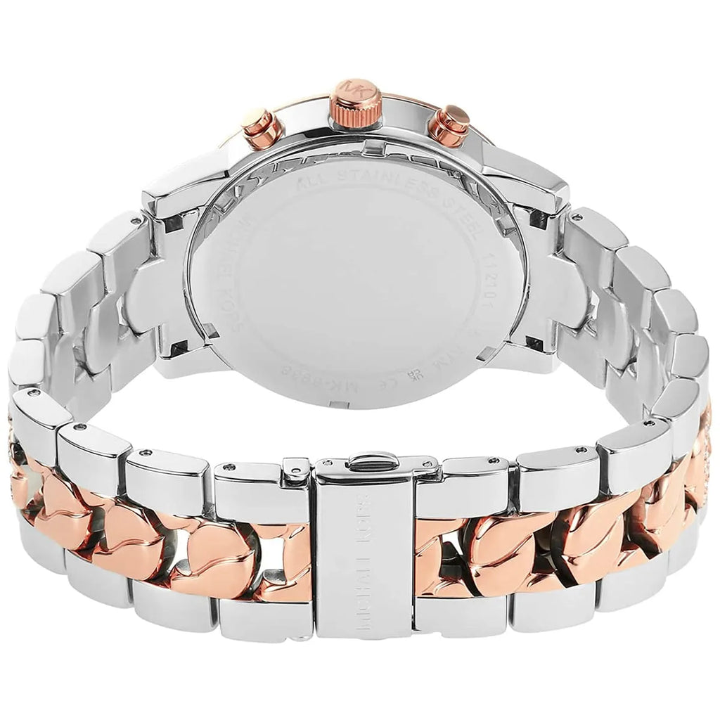 Michael Kors Ritz MK6938 37mm Women's Chronograph Watch – Sunray Rose Gold with Rose Gold Stainless Steel Bracelet