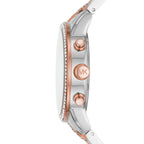 Michael Kors Ritz MK6938 37mm Women's Chronograph Watch – Sunray Rose Gold with Rose Gold Stainless Steel Bracelet