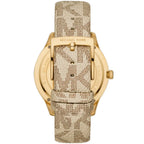 Michael Kors Runway MK6999 40mm Women's Quartz Watch – Pavé Gold with Gold Silicone Strap