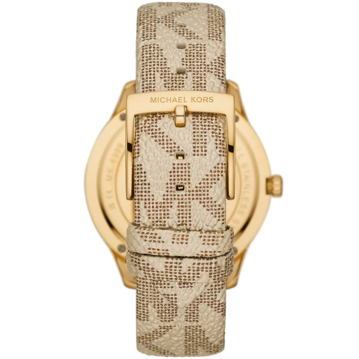 Michael Kors Runway MK6999 40mm Women's Quartz Watch – Pavé Gold with Gold Silicone Strap