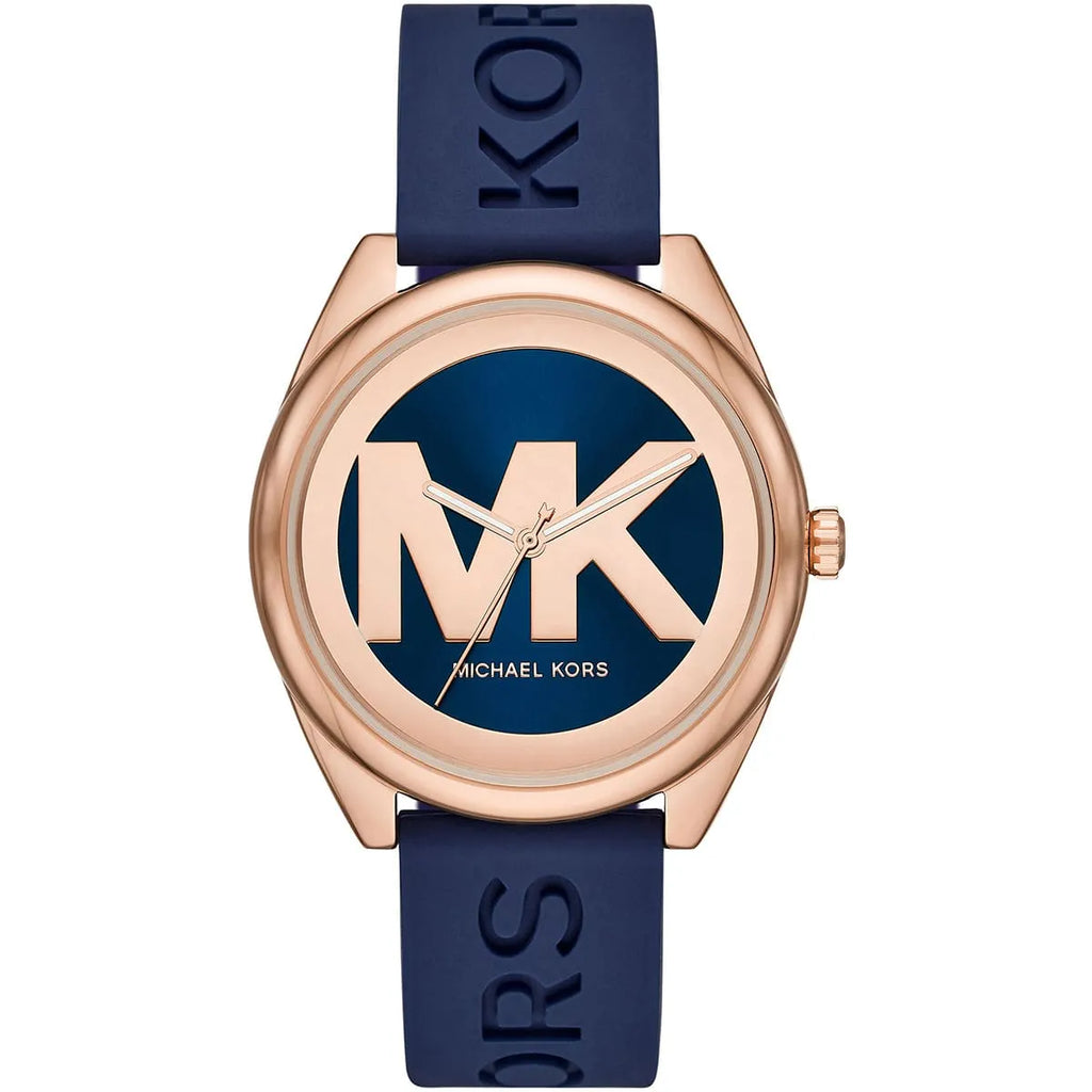Michael Kors Janelle MK7140 42mm Women's Quartz Watch – Rose Gold with Rose Gold Silicone Strap