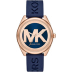 Michael Kors Janelle MK7140 42mm Women's Quartz Watch – Rose Gold with Rose Gold Silicone Strap