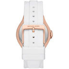 Michael Kors Camille MK7248 33mm Women's Quartz Watch – Sunray Rose Gold with Rose Gold Silicone Strap