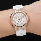 Michael Kors Camille MK7248 33mm Women's Quartz Watch – Sunray Rose Gold with Rose Gold Silicone Strap