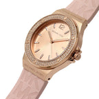 Michael Kors Lennox MK7282 37mm Women's Quartz Watch – Rose Gold with Rose Gold Silicone Strap