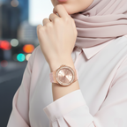 Michael Kors Lennox MK7282 37mm Women's Quartz Watch – Rose Gold with Rose Gold Silicone Strap