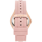 Michael Kors Camille MK7334 33mm Women's Quartz Watch – Pavé Rose Gold with Rose Gold Silicone Strap