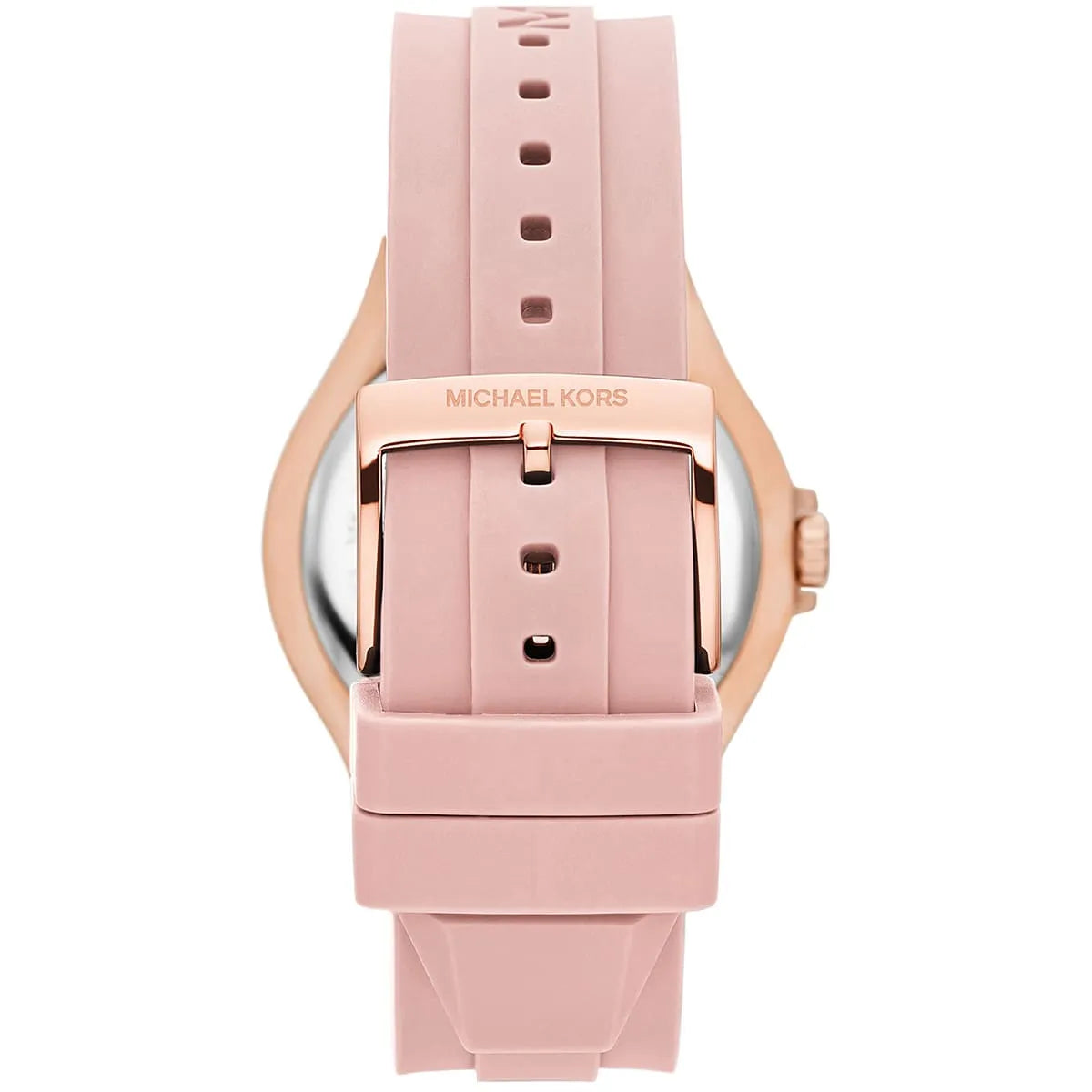 Michael Kors Camille MK7334 33mm Women's Quartz Watch – Pavé Rose Gold with Rose Gold Silicone Strap