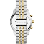 Michael Kors Lexington MK8344 45mm Men's Chronograph Watch – Silver & Two-Tone Silver and Gold Stainless Steel Bracelet