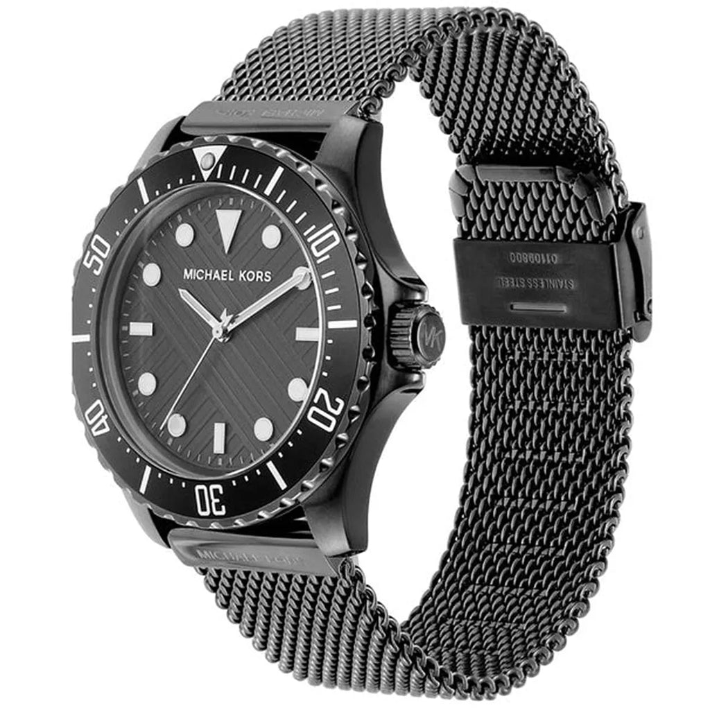 Michael Kors Everest MK9093 42mm Men's Quartz Watch – Grey Textured & Grey Stainless Steel Mesh Bracelet